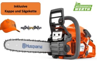Motorsäge Husqvarna 135 Herbstaktion Kappe Sägekette gratis günstig kaufen