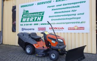 Rasentraktor Aufsitzmäher Husqvarna TC 139T mit Schneeschild im Winterpaket günstig kaufen
