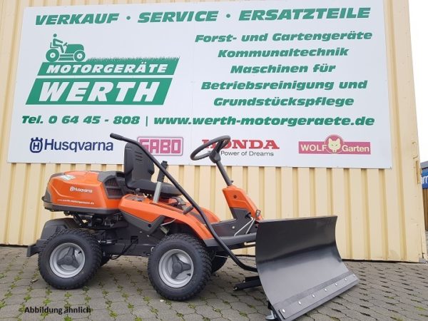 Rasentraktor Husqvarna Rider 216T AWD Allrad mit Schneeschild. Werth