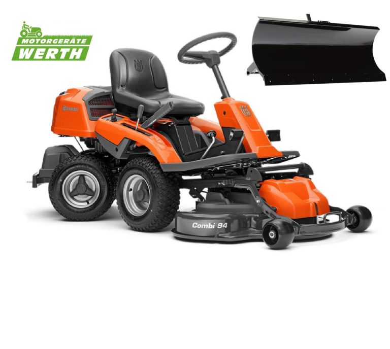 Rasentraktor Husqvarna Rider 214 TC mit Schneeschild. Händler Werth