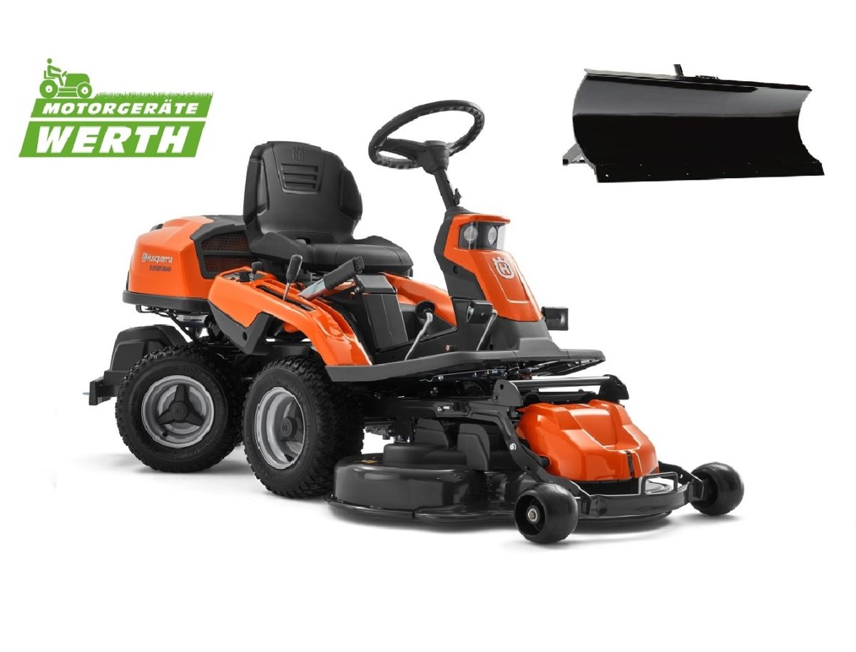 Rasentraktor Husqvarna Rider 216T AWD Allrad mit Schneeschild. Werth