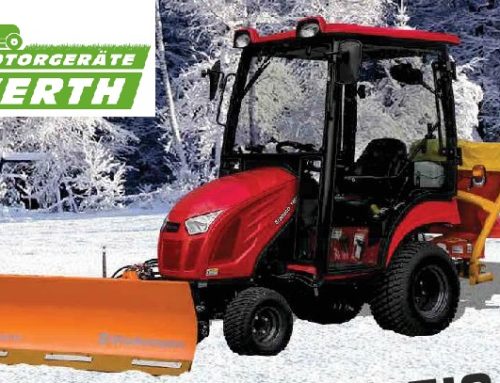 Branson Traktoren startet Aktion Winterpakete mit Schneeschild und Tellerstreuer für Winterdienst