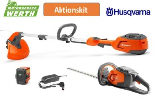 Husqvarna Akku Angebot Vorteilspaket Akku-Trimmer 115iL Akku-Heckenschere 115iHD45 Aktion