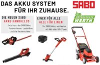 Sabo Akku System Rasentrimmer Laubbläser Blasgerät Heckenschere Rasenmäher günstig_kaufen