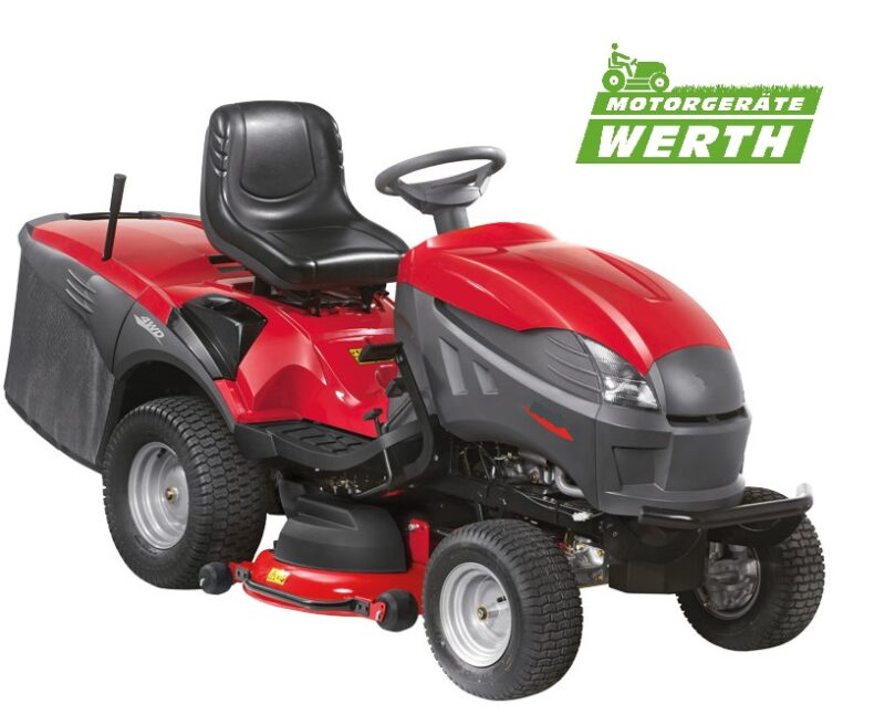 Rasentraktor Stiga mit Allrad AWD Hydrostat. Ein Aufsitzmäher mit Zweizylinder Briggs & Stratton Motor und Allrad