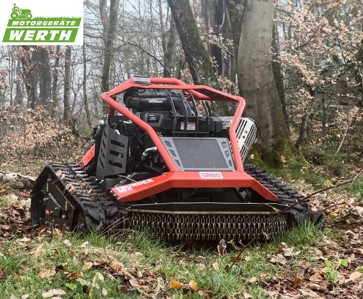 Mähraupe Sabo Thunder 85 C ferngesteuert Fernbedienung am steilen Hang Mulcher mit Raupe