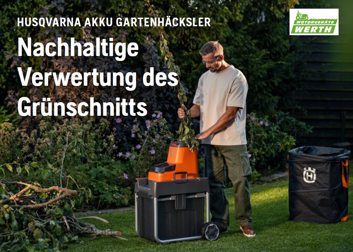 Akku Gartenhäcksler Husqvarna GS 340is kaufen Häcksler Schredder Batterie