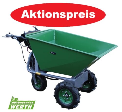 Akku-Dumper und Elektro-Schubkarre mit Batterie und 500kg DINO DD500-Akku günstig kaufen