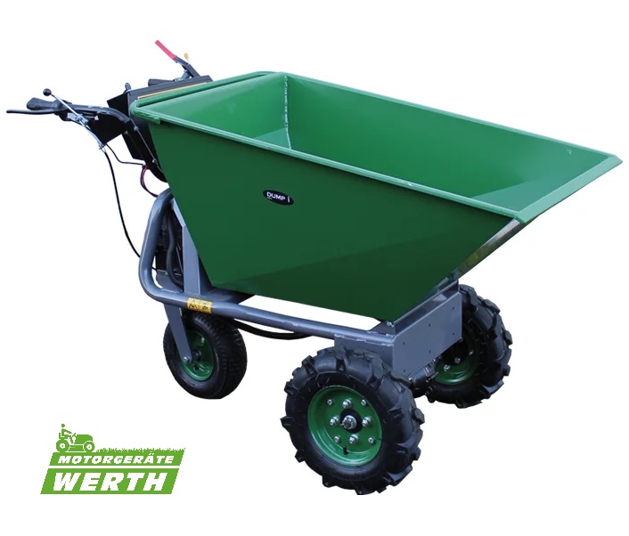 Akku-Dumper und Elektro-Schubkarre mit Batterie und 500kg DINO DD500-Akku günstig kaufen