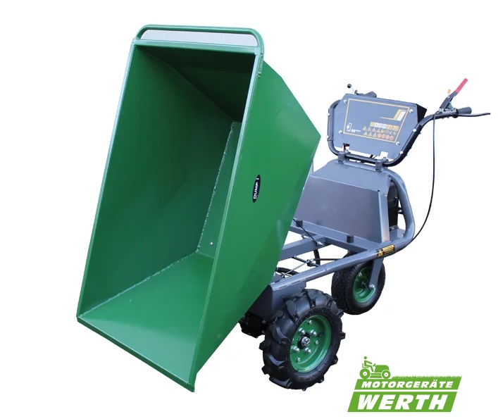 Akku-Dumper und Elektro-Schubkarre mit Batterie und 500kg DINO DD500-Akku günstig kaufen