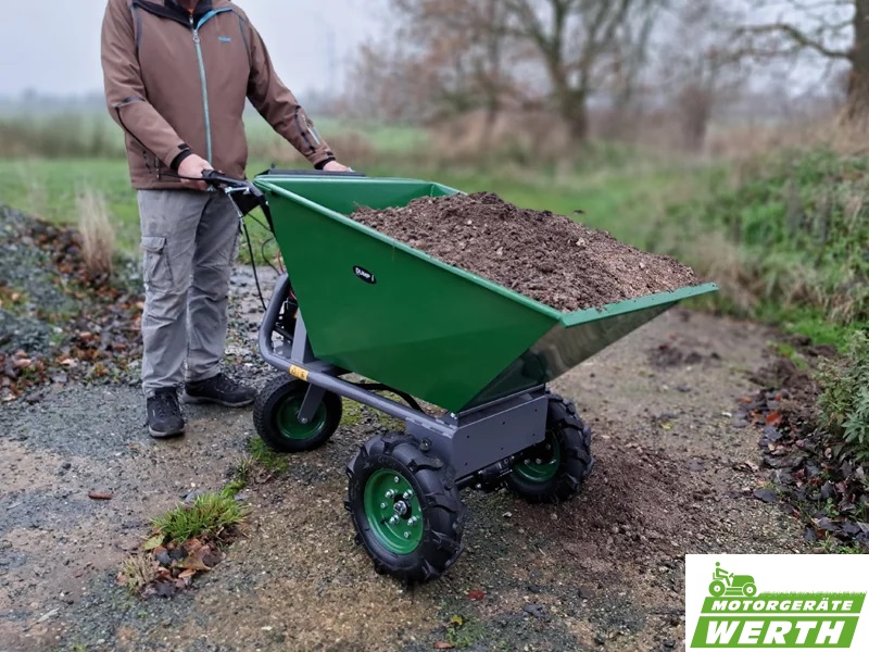 Akku-Dumper und Elektro-Schubkarre mit Batterie und 500kg DINO DD500-Akku günstig kaufen