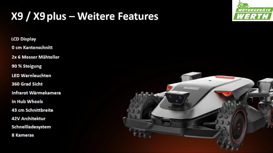 Sunseeker Elite X9 Plus weitere Features