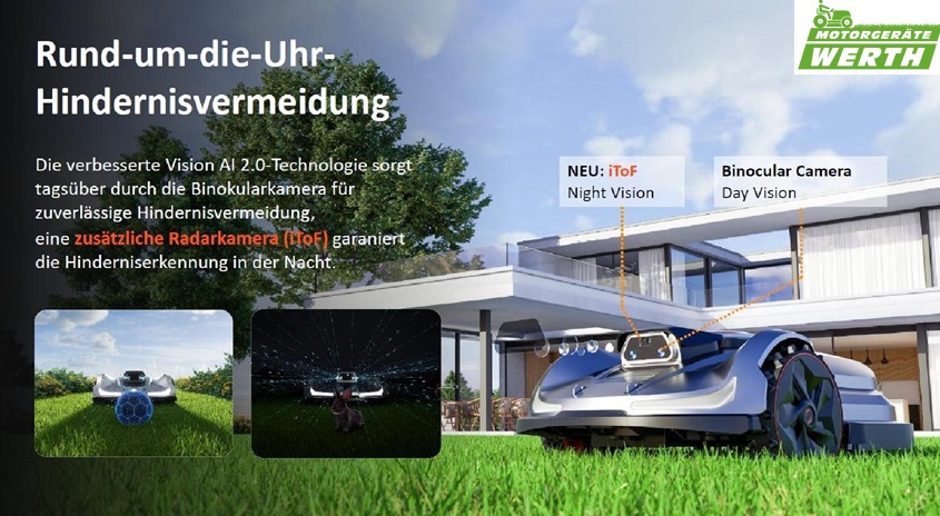 Sunseeker Maehroboter Gen 2 Kamera Hindernisvermeidung Radarkamera