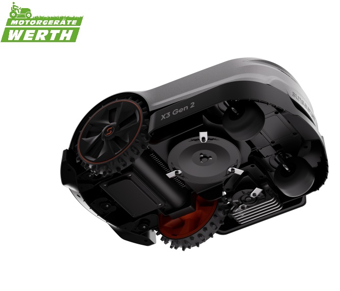 Sunseeker X3 Gen 2 Rasenroboter Mähroboter Händler ohne Begrenzungskabel Kamera RTK GPS kaufen günstig Angebot Werth Motorgeräte Kantenschnitt Mähteller