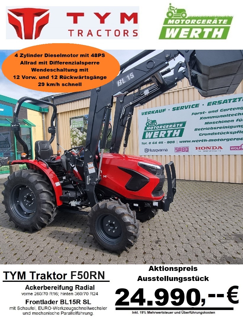TYm Branson Traktor F50RN mit Frontlader Kompakttraktor