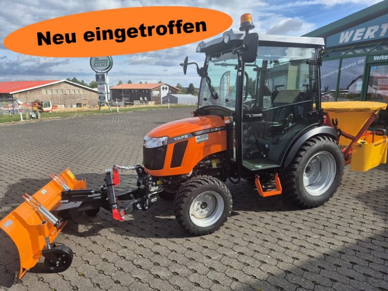 Tafe 6028 Winterdienst Traktor Schneeschild Kabine Salzstreuer Kompakttraktor Kommunaltraktor Mitsubishi günstig kaufen