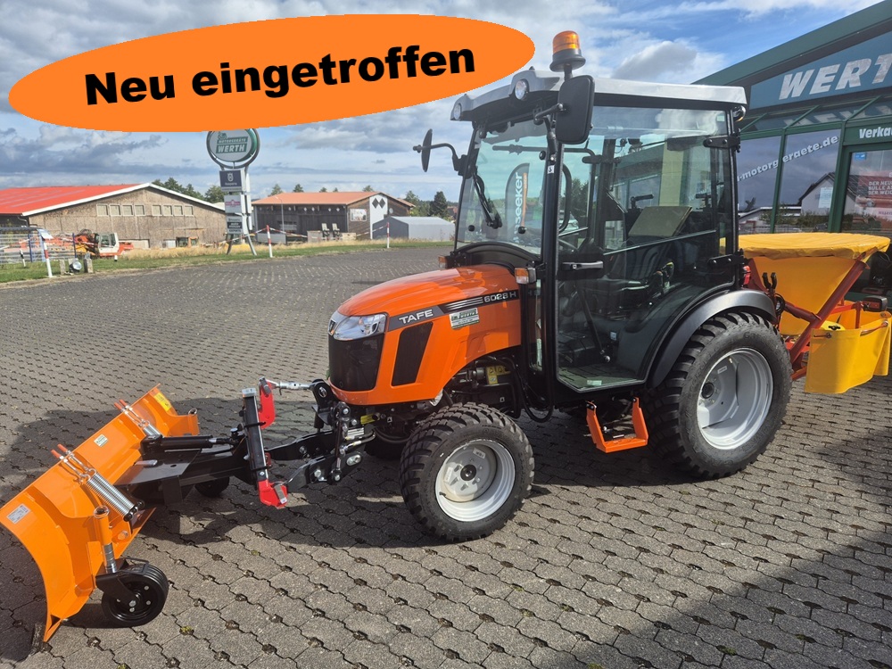 Tafe 6028 Winterdienst Traktor Schneeschild Kabine Salzstreuer Kompakttraktor Kommunaltraktor Mitsubishi günstig kaufen