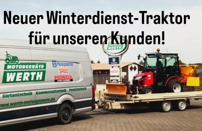 Winterdienst Traktor Kompakttraktor Branson 2505h TYM T255 Yanmar Motor Schneeschild Salzstreuer günstig kaufen